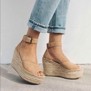 NIB Soludos Positano Wedges, Nude, size 9